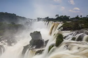 Storm clouds over the Iguazu Falls