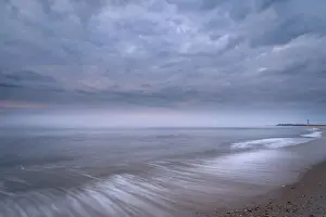 Stormy beach landscape, Cape May National Seashore, New Jersey, USA