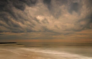 Images Dated 25th November 2016: Stormy seascape at sunrise, Cape May National Seashore, New Jersey, USA
