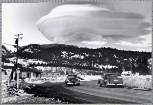 Strange Cloud Formations Over Mountain
