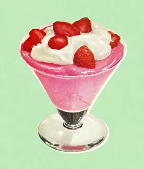 Csa Printstock Collection: Strawberry Dessert in a Dish