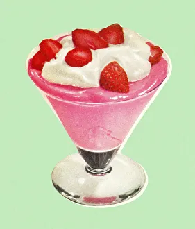 Printstock Collection: Strawberry Dessert in a Dish