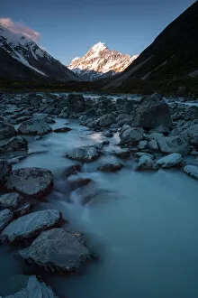 Stream Flowing Water Gallery: Stream is nearby Hooker Valley Track, Mt. Cook