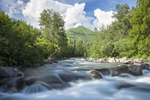 Images Dated 16th July 2011: Stream in the Talkeetna Mountains, Palmer, Alaska, United States
