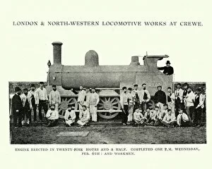 Northern Europe Collection: Stream Train built in, Crewe Locomotive Works, 1892