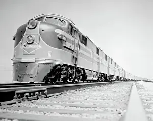 Illinois Prints: Streamliner Traveling Along the Illinois Central Line