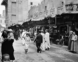 Lac0062 Prints: STREET BAZAAR IN CAIRO
