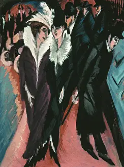 Expressionism Prints: Street, Berlin. Artist: Kirchner, Ernst Ludwig (1880-1938)