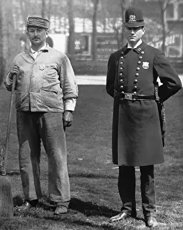 Street Cleaner and Policeman
