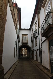 Images Dated 22nd August 2015: A street in the historic center of GuimarA┬úes, Portugal