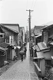 Cobbled Street Prints: Street In Japan