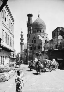 Cairo Prints: Street and Mosque in Cairo