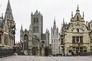 Street in the old town of Ghent, Belgium