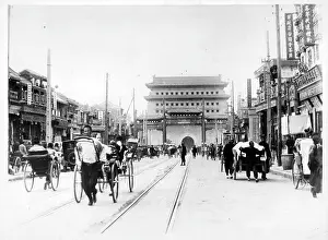 Lac0062 Prints: STREET IN PEKING CHINA