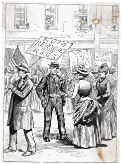 Polling Prints: Street Scene After Opening Of Polls