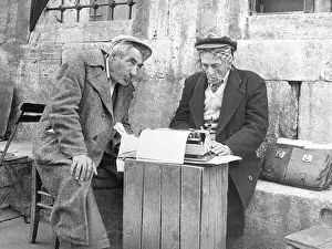 Istanbul Prints: Street Scribe Using a Typewriter
