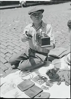 Street Vendor Showing Wares