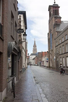 The street view of old town Bruges, Belgium, Europe