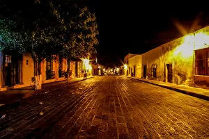 Images Dated 31st July 2016: Streets of downtown Queretaro, Mexico at night
