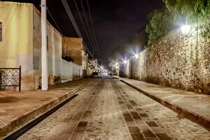 Images Dated 31st July 2016: The streets of downtown Queretaro, Mexico at night