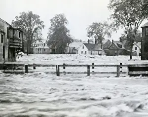 Flood Prints: Streets Flooded W/Torrential Rain Waters