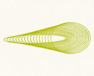 Stretched out Green Line Drawing