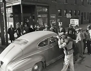 Picketing Prints: Strikers Block Car from Passing Picket