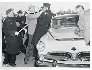 Strikers Fighting Against Policemen