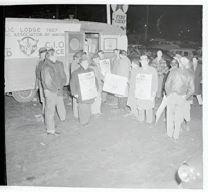 Strikers Holding Picket Signs