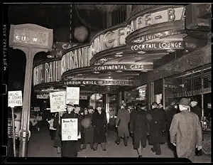Picketing Prints: Strikers Picketing Brass Rail Restaurant