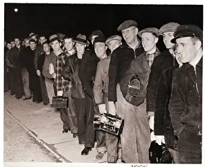 Resolution Prints: Strikers Wait in Line to Return to Work