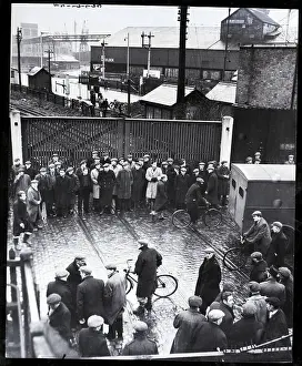 Blocking Prints: Striking Dockworkers Block Gate