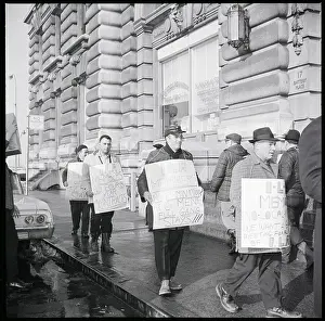 Striking Prints: Striking Longshoremen with Placards