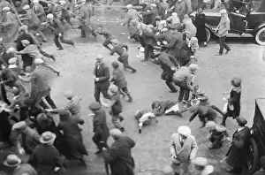 Picketing Prints: Striking Textile Workers Fleeing Police