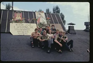 Gdansk Prints: Striking Workers Sitting on Roof