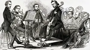 String Prints: A String Quartet Giving A Performance