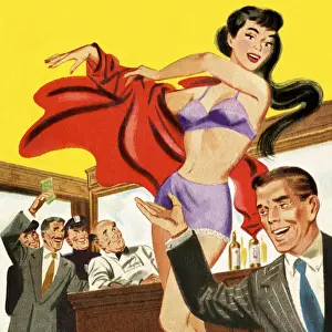 Hospitality Prints: Stripper in a Tavern