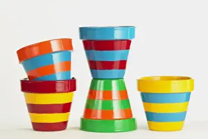 Plant Pot Prints: Stripy plant pots