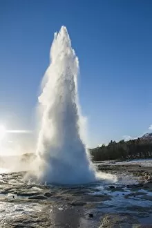 Strokkur geyser, Haukadalur geothermal area, Southern Region, Iceland