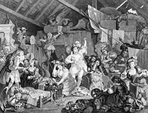 Images Dated 25th August 2016: Strolling Players, by William Hogarth