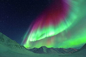 Northern Lights: A Dance of Colours Collection: Strong Aurora Borealis - Alaska, USA