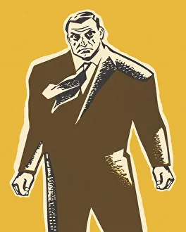 Images Dated 22nd January 2015: Strong Man in a Suit