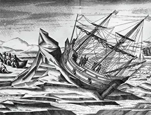 Strong Waves Tossing the Barent's Ship at Sea