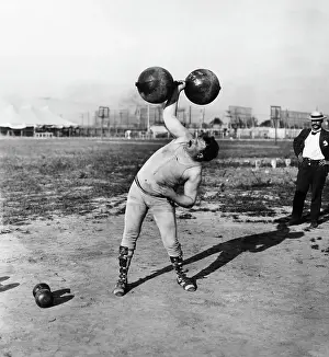 Dumbbell Prints: Strongman Lifting Dumbell