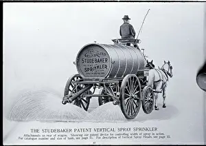 Patent Prints: Studebaker Horse-Drawn Sprinkler--1899