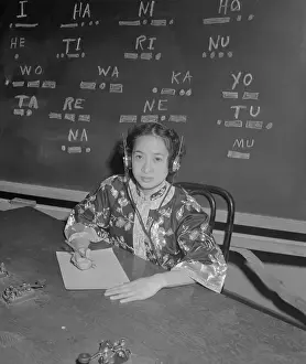 Student in Japanese Code Deciphering Class