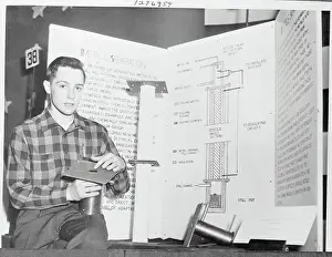 Student with His Science Display