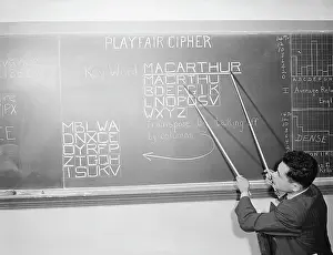 Chalk Prints: Student Showing Cipher System