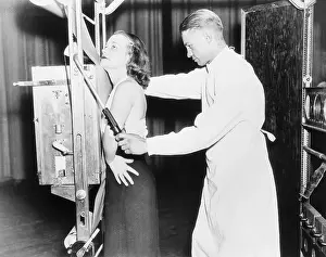 Examining Prints: Student Undergoing Tuberculosis Examination