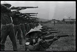 Taipei Prints: Students Aiming Rifles